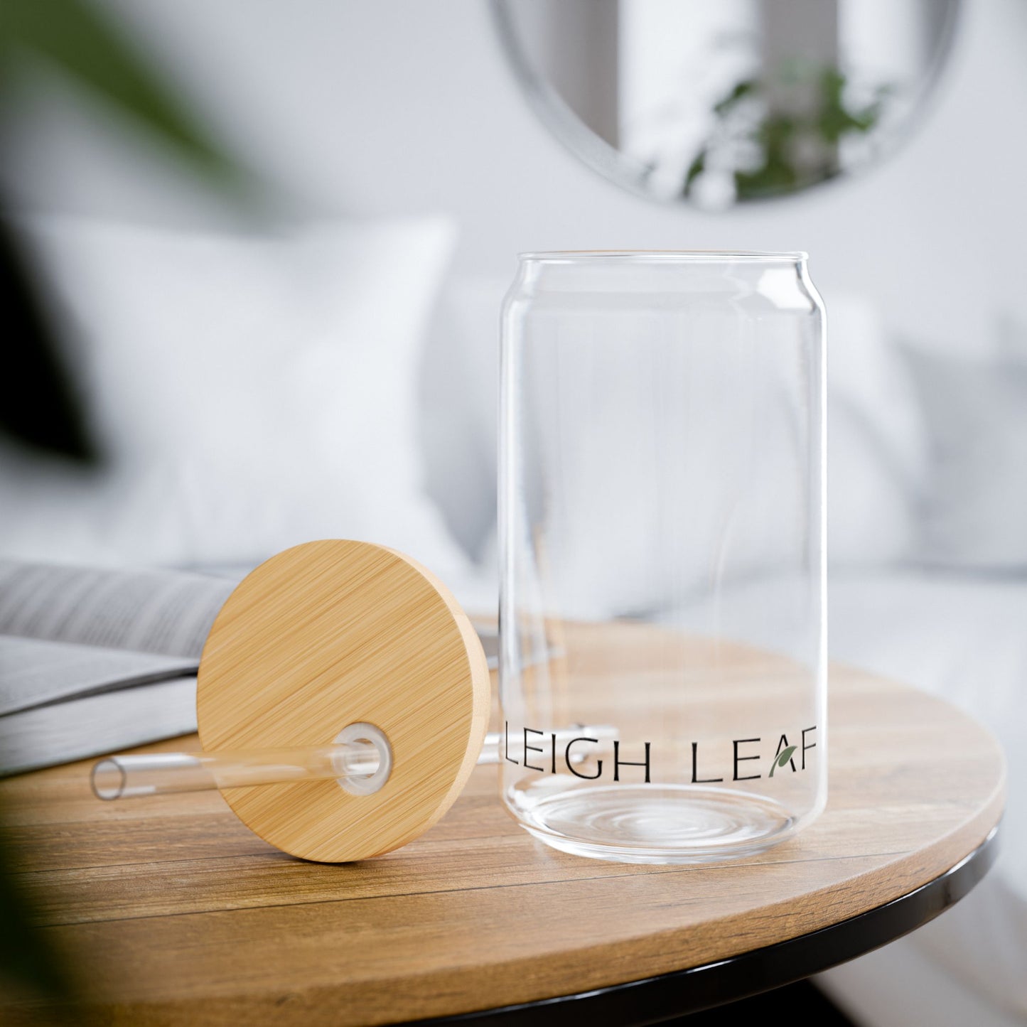 Leigh Leaf Elegant 16oz Matcha Sipper Glass